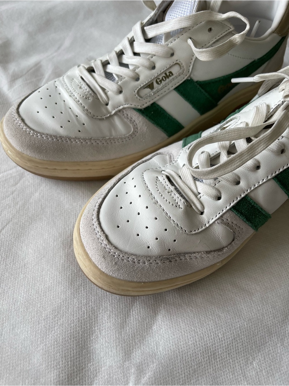 Gola Hawk Women’s Casual
Sneakers White/ Dark Green/ Gold Relaxed 80’s 7US, 24CM - Picture 12 of 13